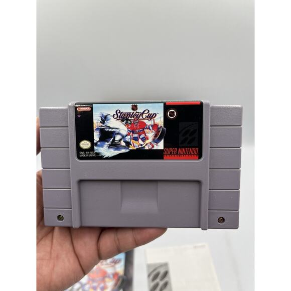 NHL Stanley Cup (SNES, 1993) Complete In Box Manual Tested Excellent Condition - Picture 7 of 11